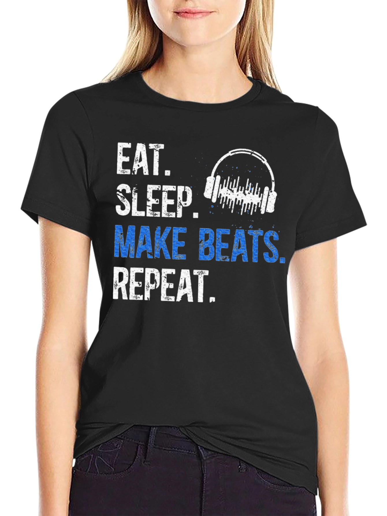 Eat Sleep Make Beats Repeat T-Shirt Music Lover Tee