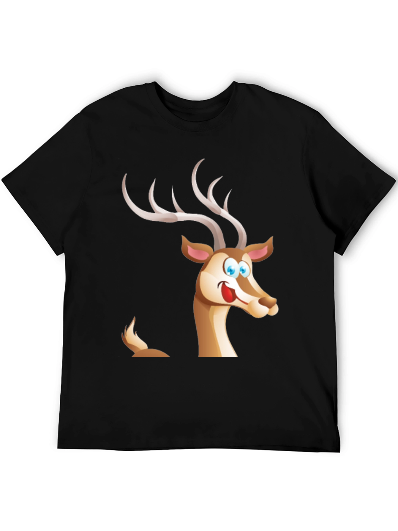 Cartoon Deer Graphic T-Shirt