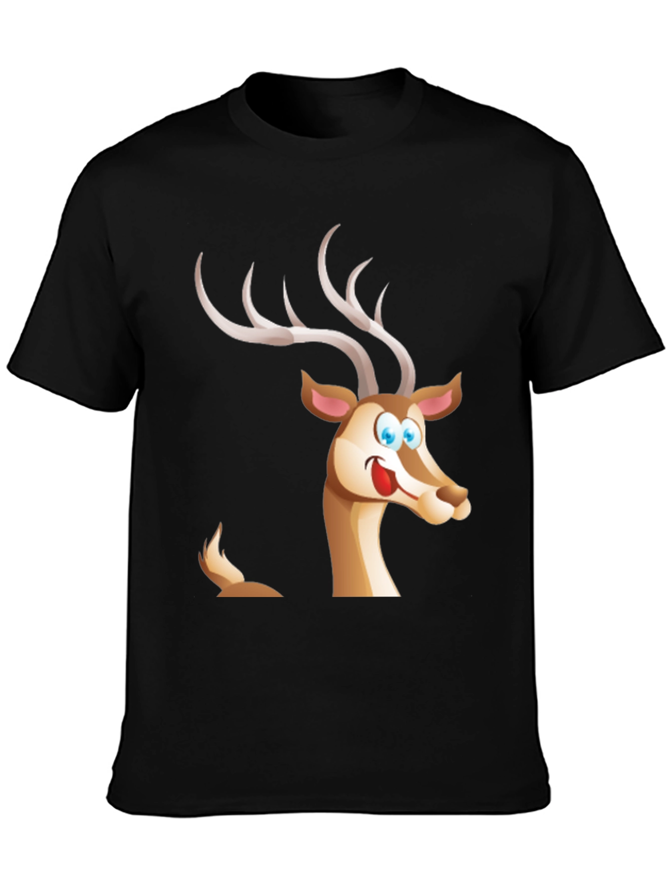 Cartoon Deer Graphic T-Shirt