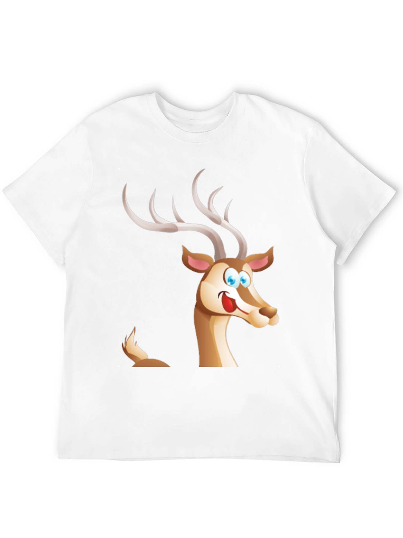 Cartoon Deer Graphic T-Shirt