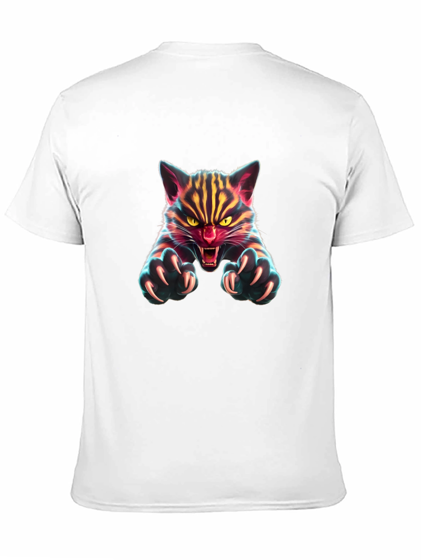 Fierce Feline Graphic Tee - Mens Black T-Shirt