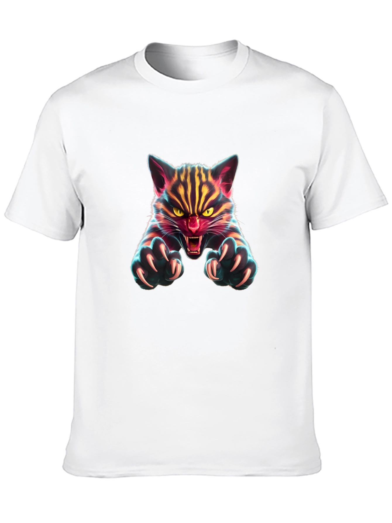 Fierce Feline Graphic Tee - Mens Black T-Shirt