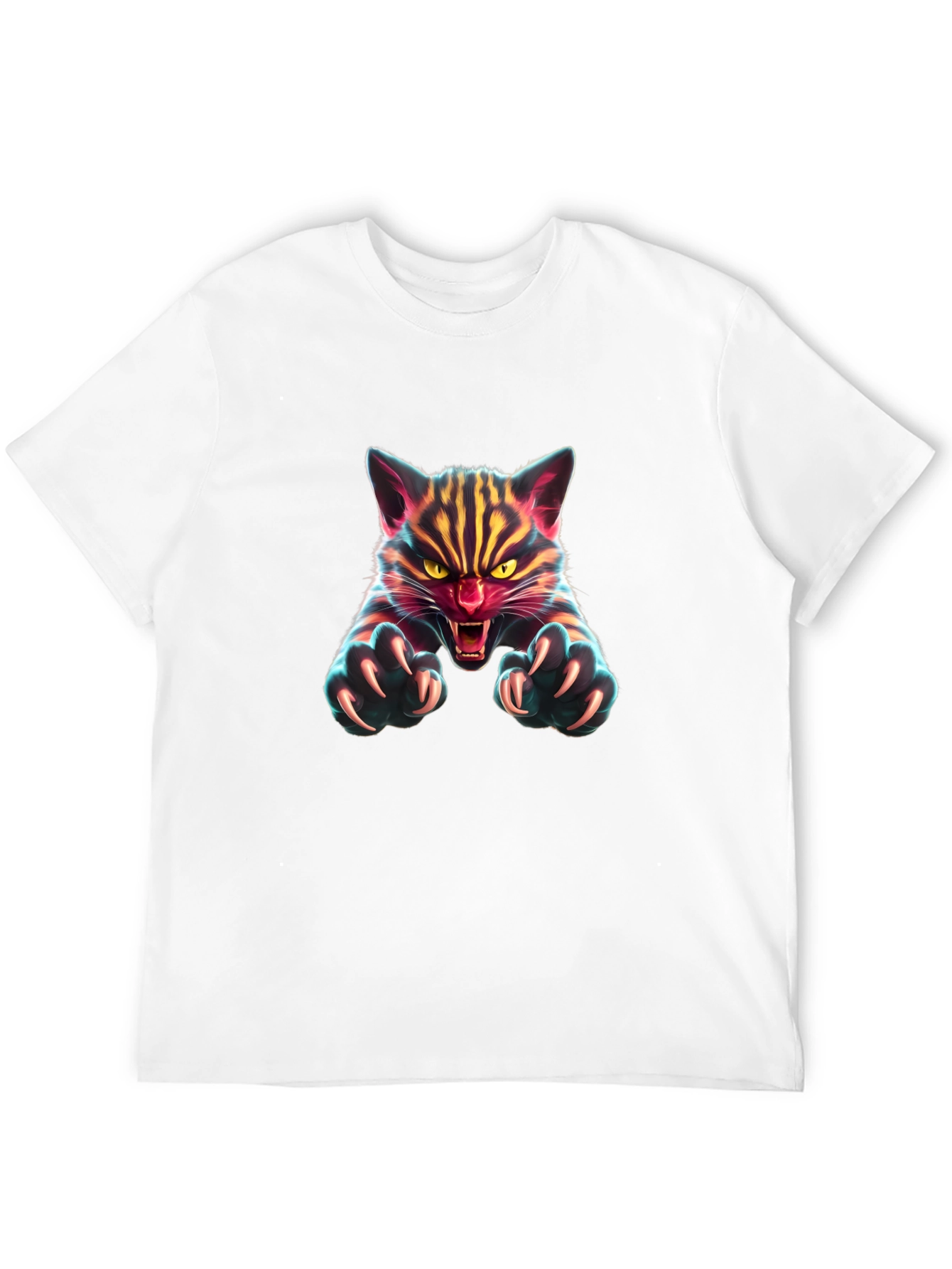 Fierce Feline Graphic Tee - Mens Black T-Shirt
