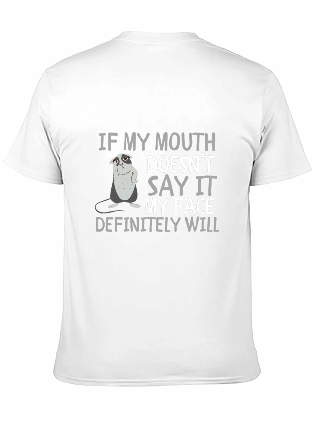 Sarcastic Bulldog Graphic Print Crew Neck T-Shirt