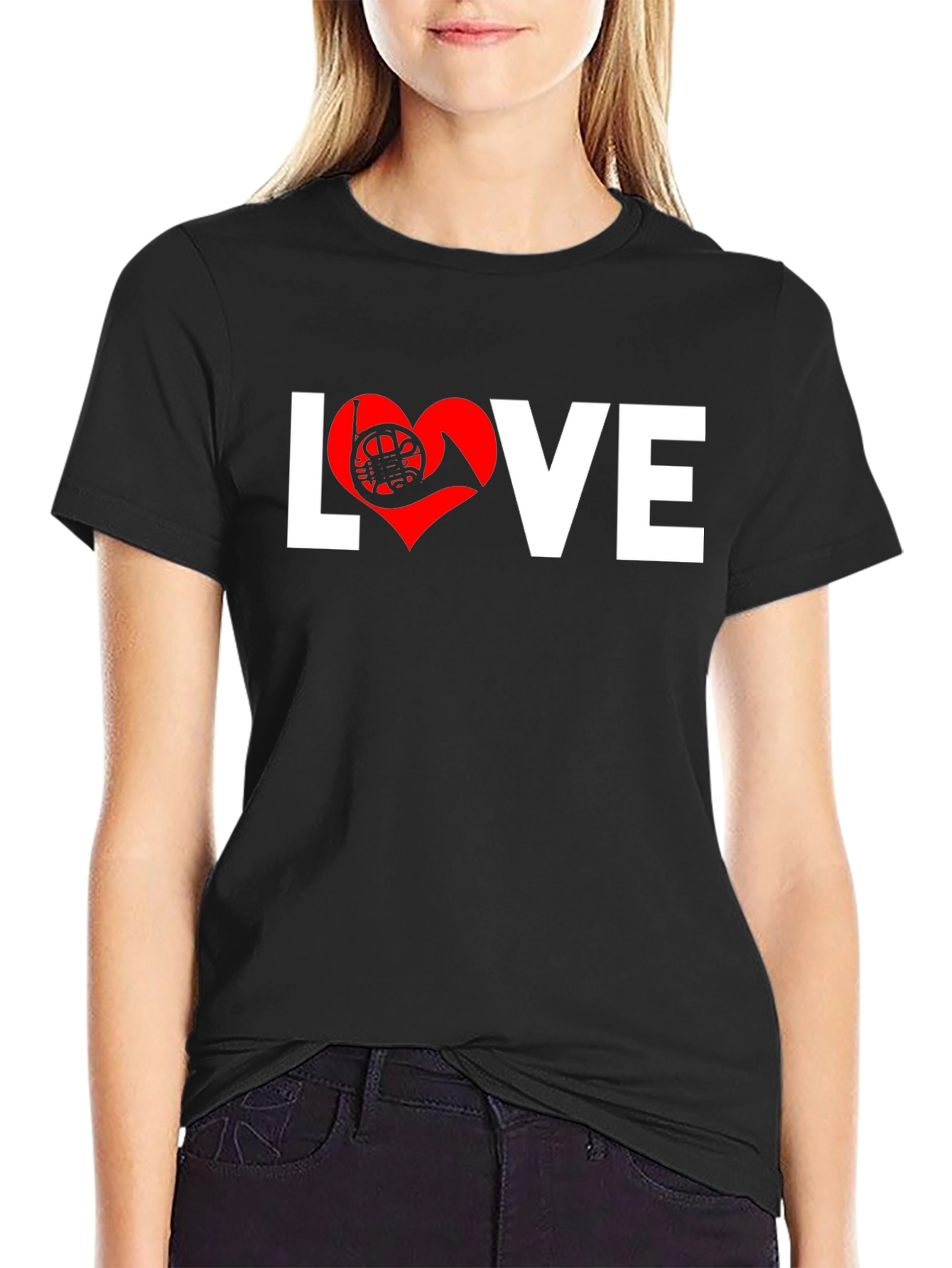 Love French Horn T-Shirt Musician Tee