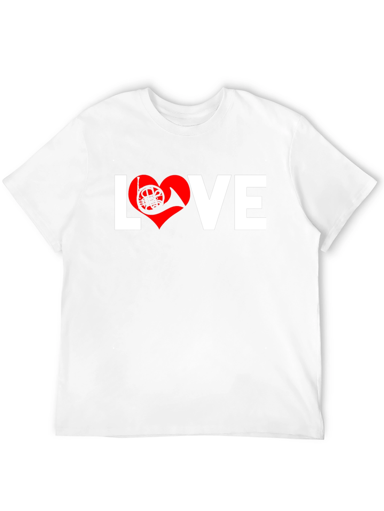 Love French Horn T-Shirt Musician Tee