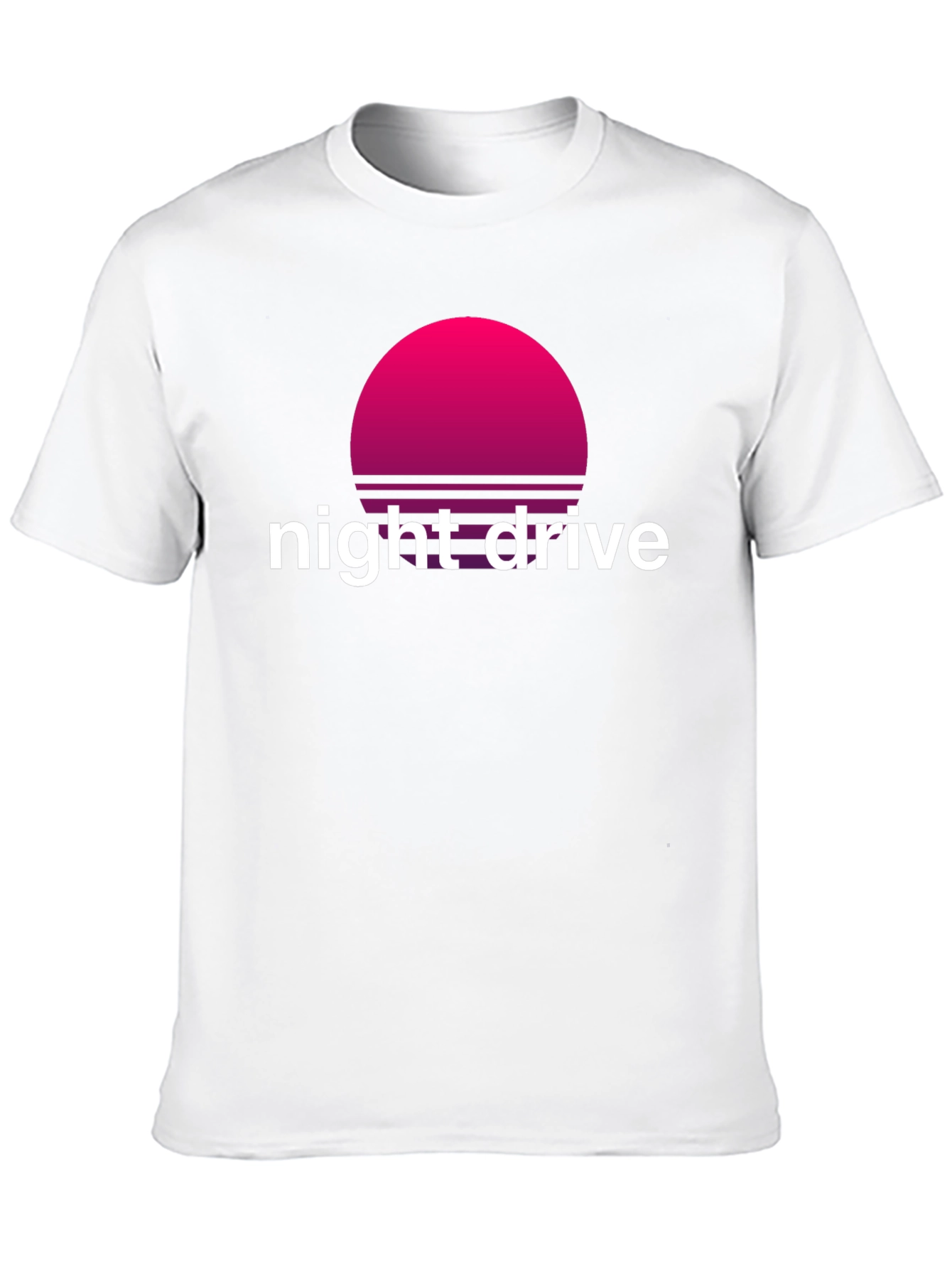 Night Drive Retro T-Shirt - Synthwave Sunset Design