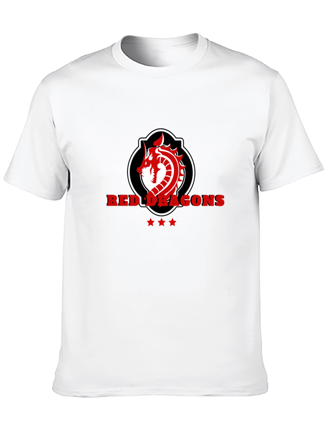 Red Dragons Graphic Tee - Black