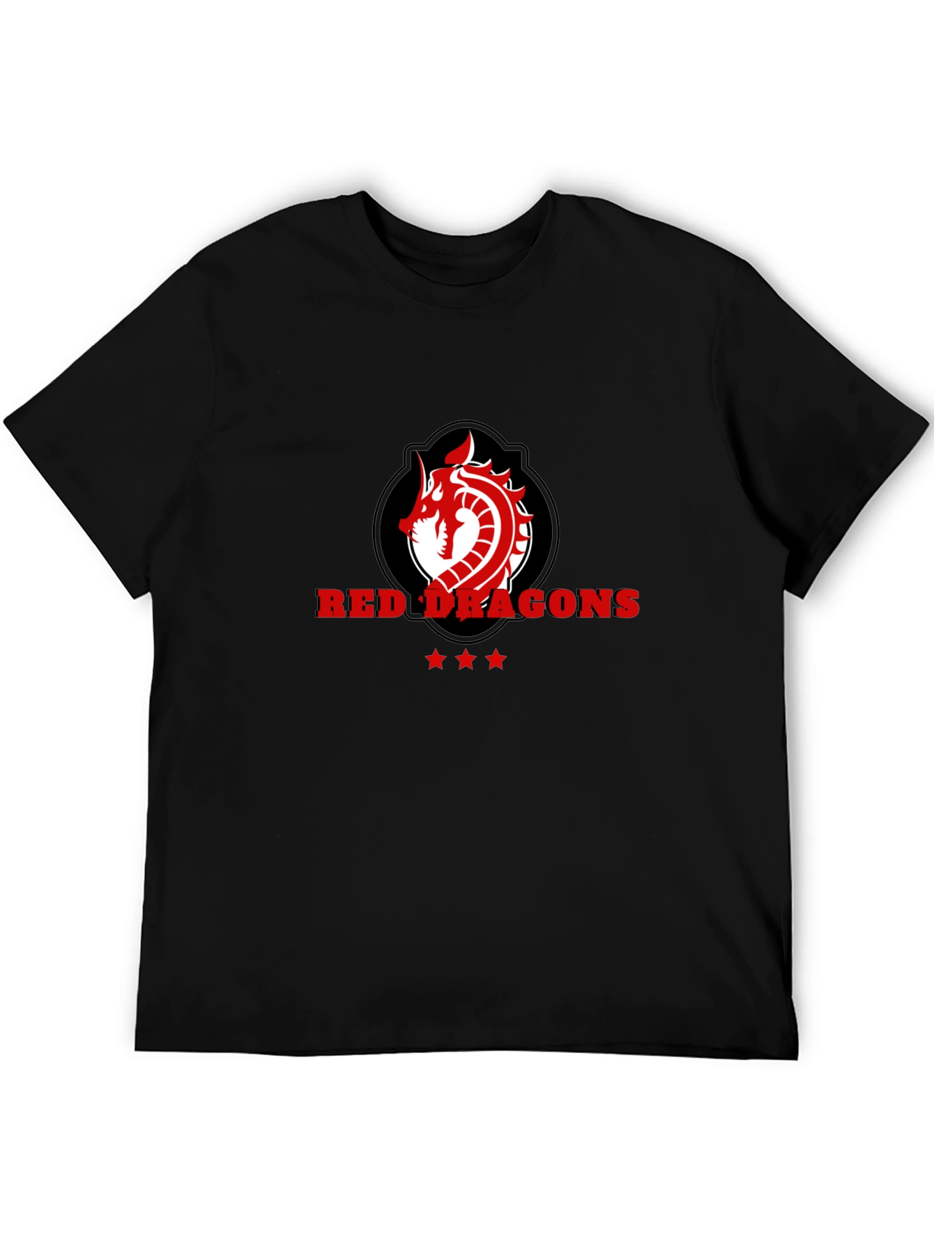 Red Dragons Graphic Tee - Black