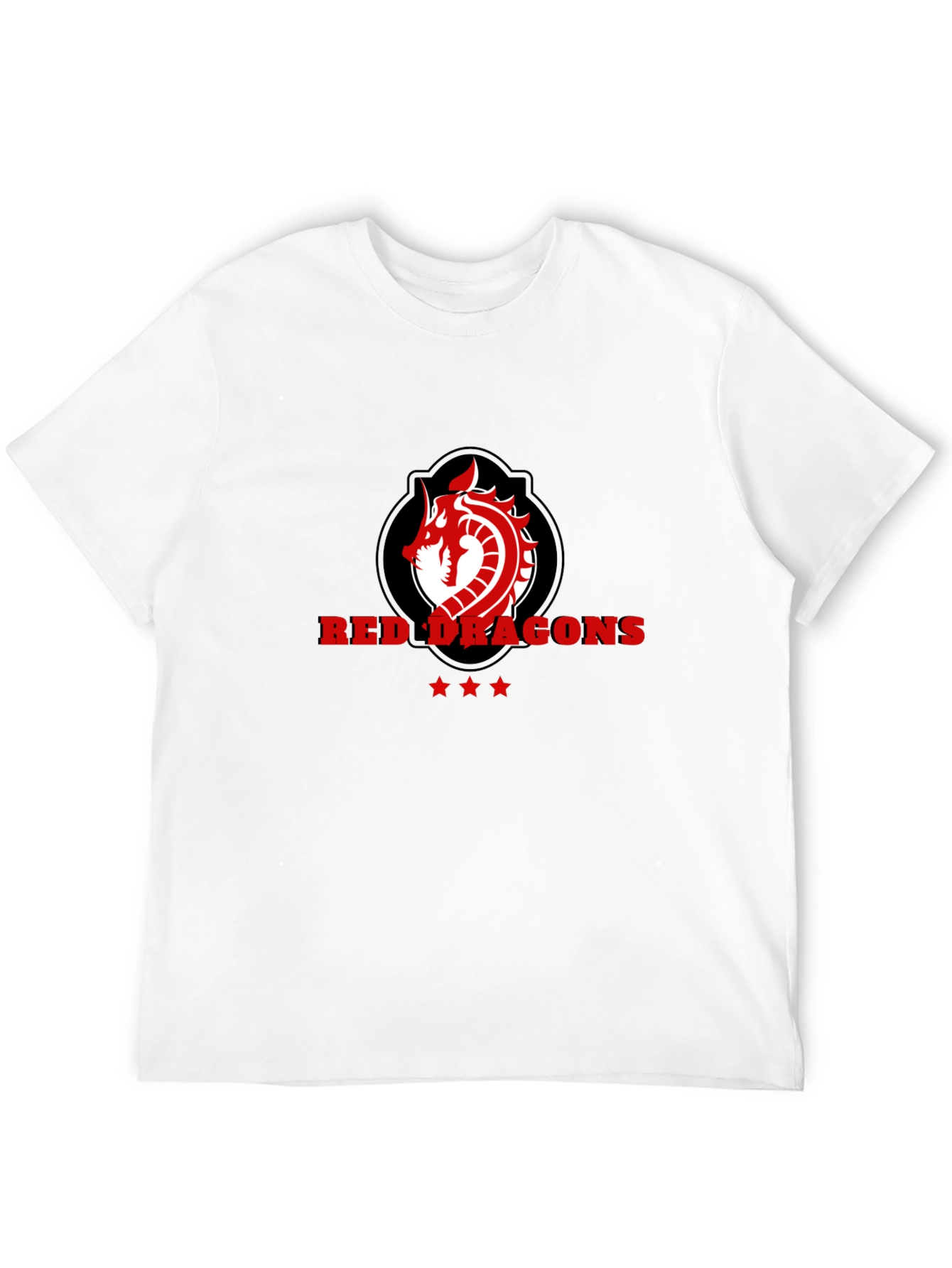 Red Dragons Graphic Tee - Black