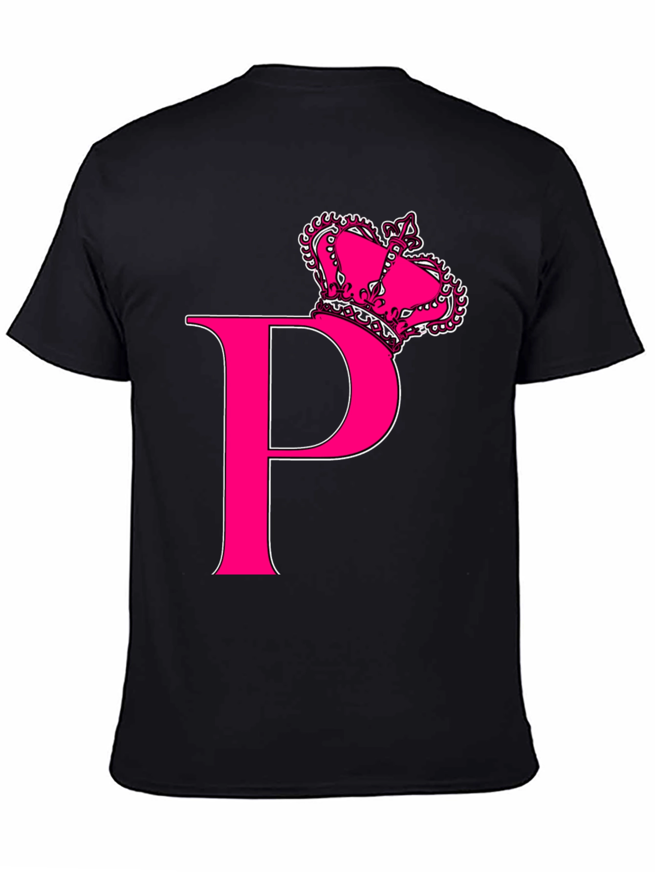 Pink Crown P Black T-Shirt