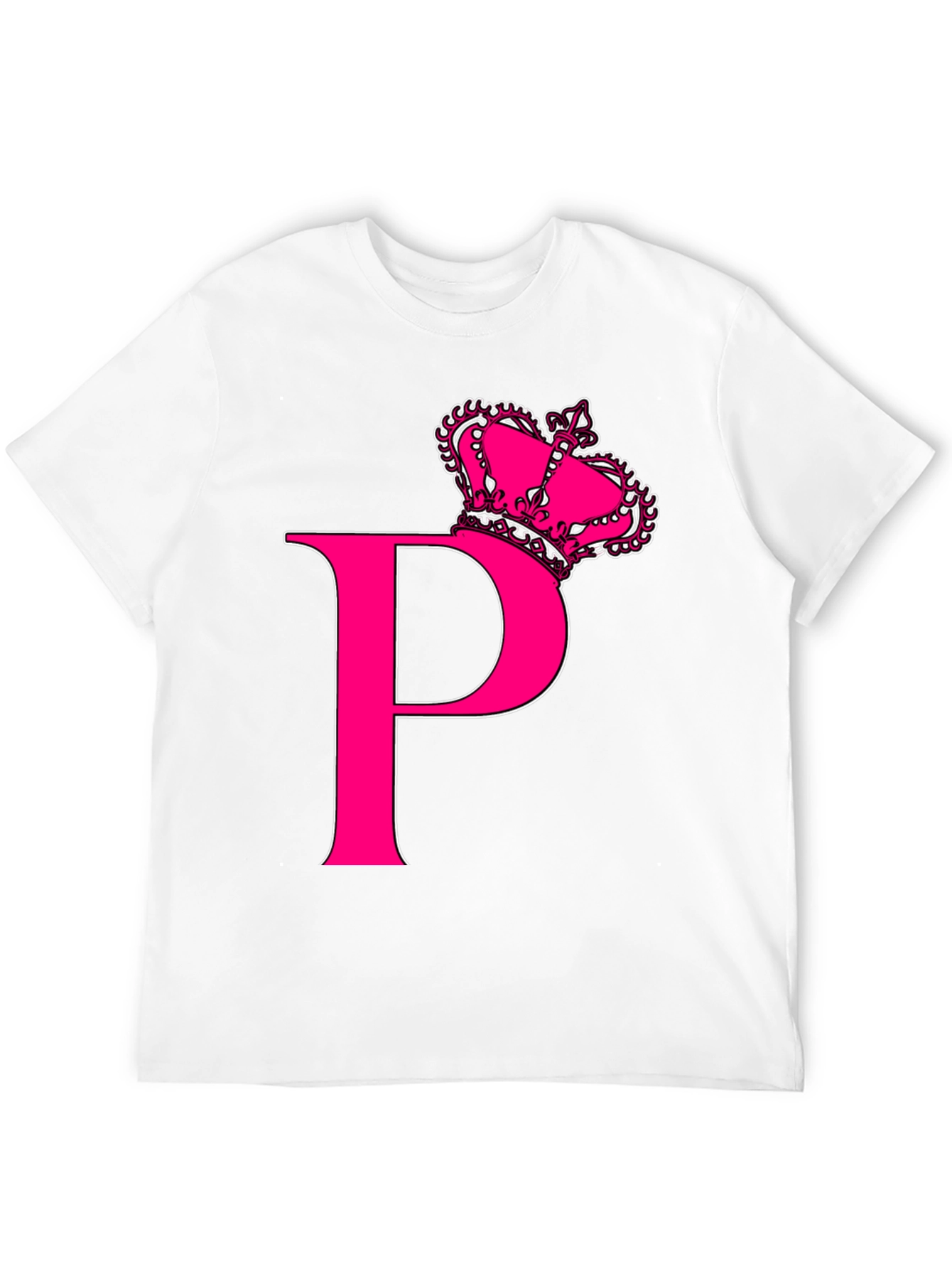 Pink Crown P Black T-Shirt