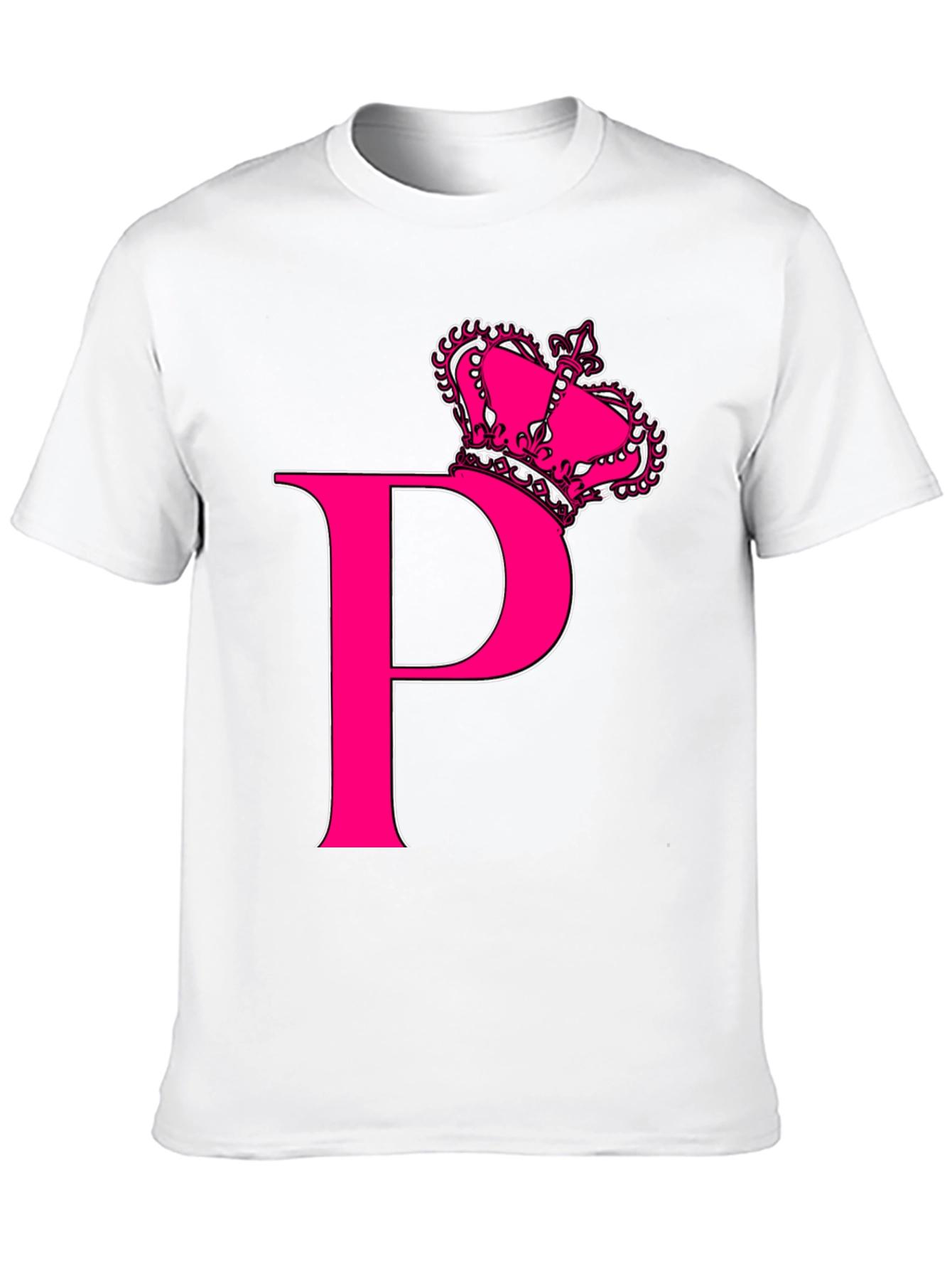 Pink Crown P Black T-Shirt