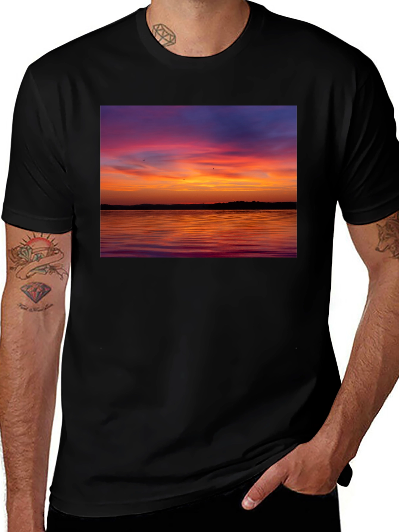 Sunset Lake Graphic T-Shirt
