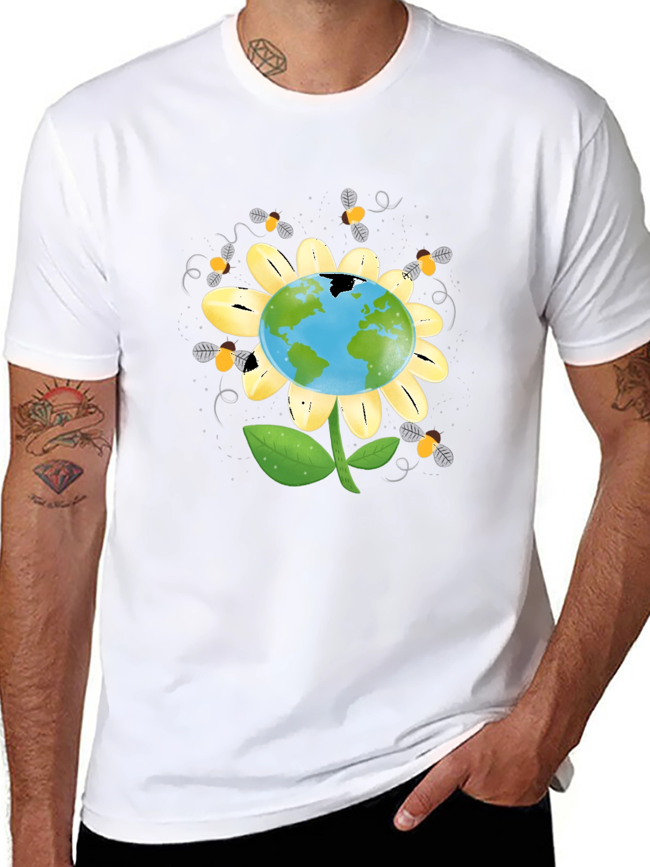 Earth Sunflower Graphic Tee