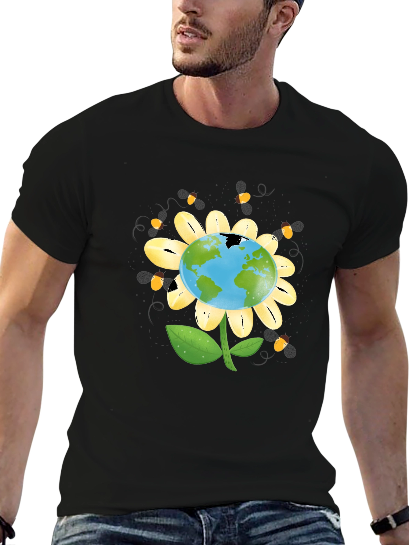 Earth Sunflower Graphic Tee