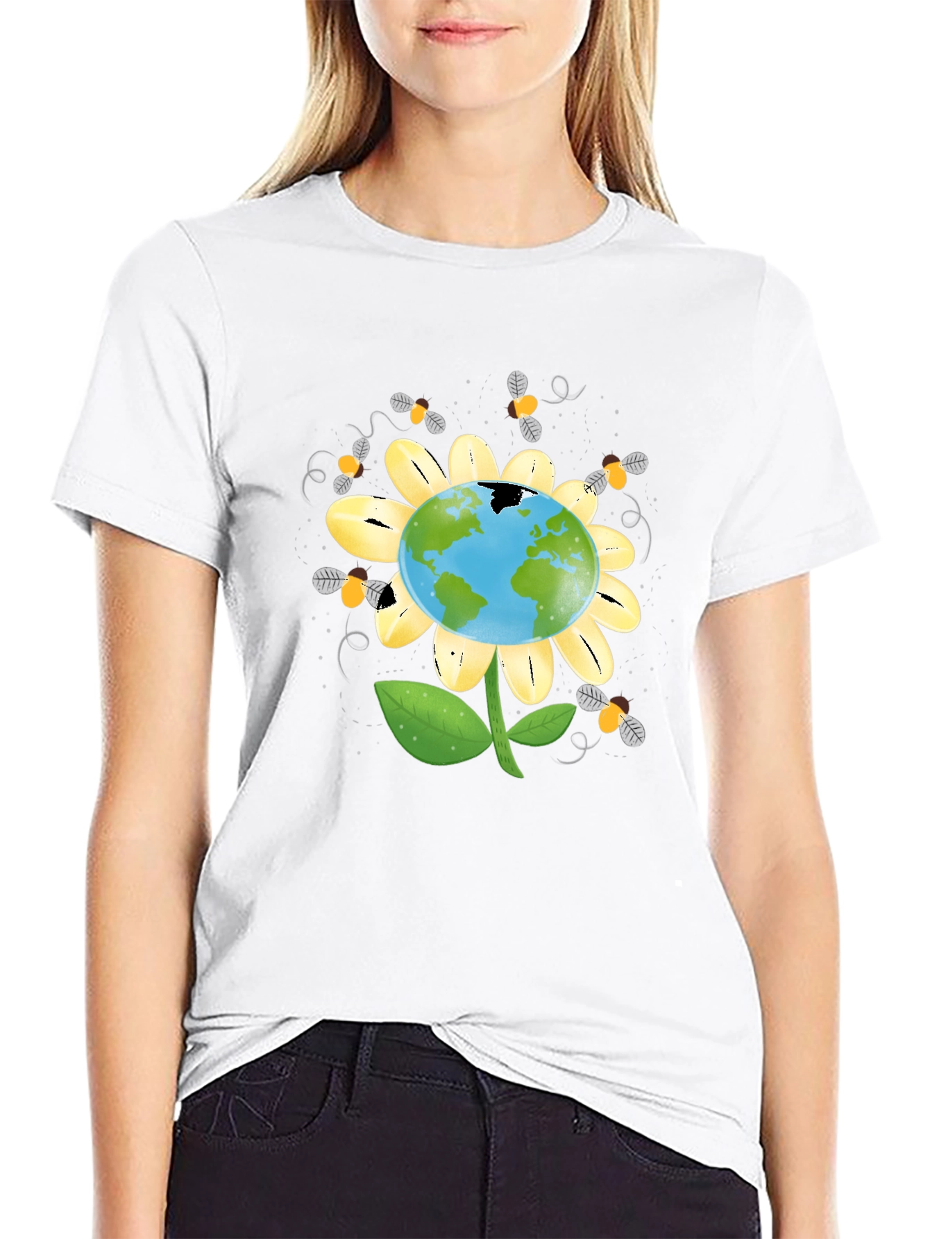 Earth Sunflower Graphic Tee