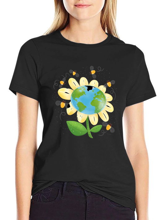 Earth Sunflower Graphic Tee