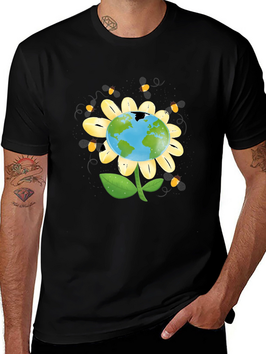 Earth Sunflower Graphic Tee