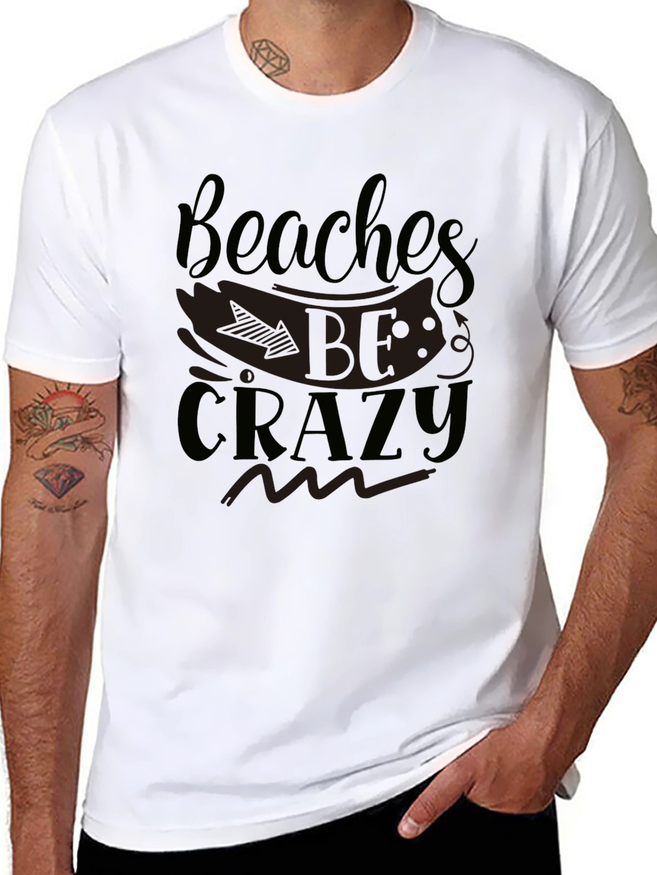 Beaches Be Crazy Graphic T-Shirt