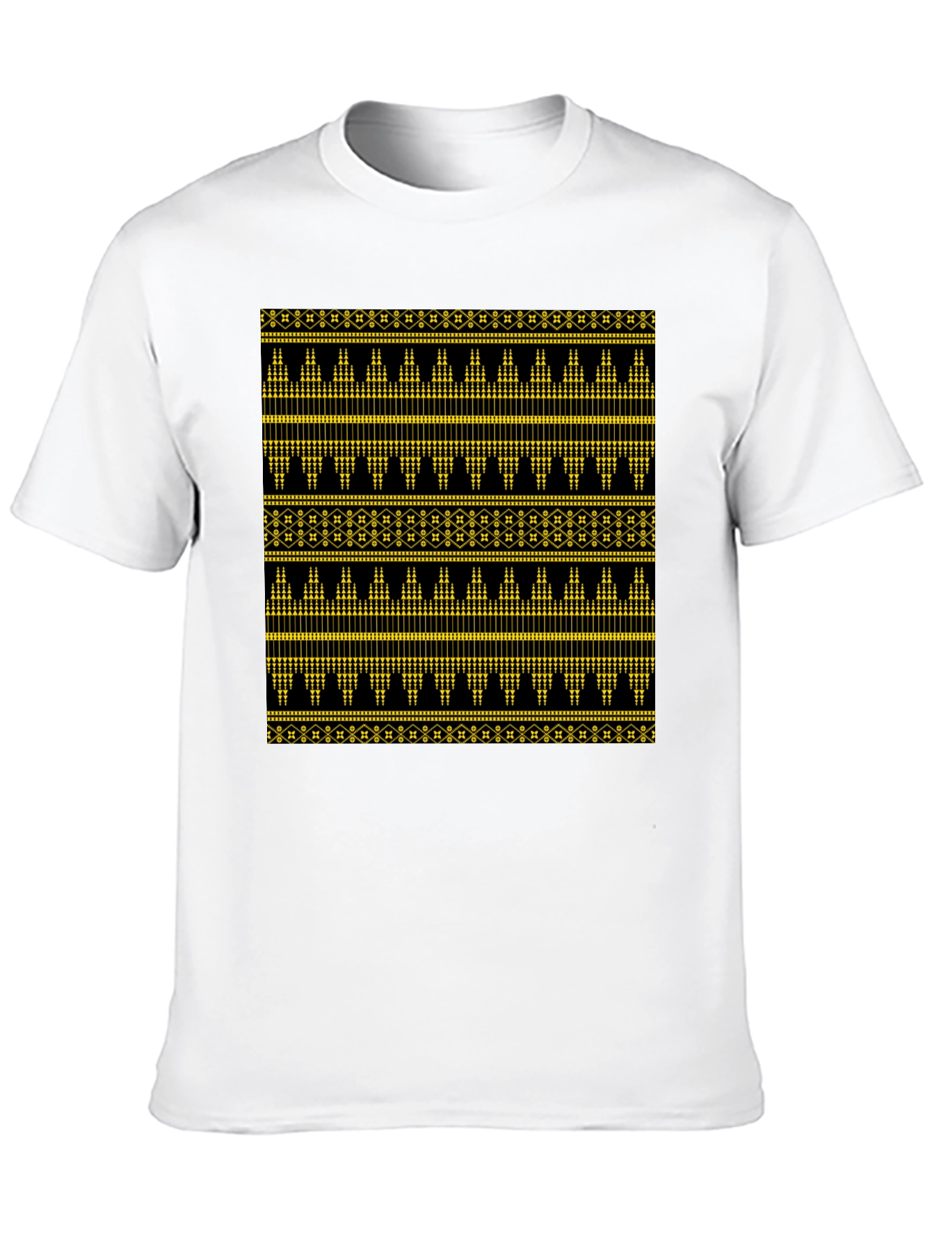 Ethnic Pattern Black T-Shirt
