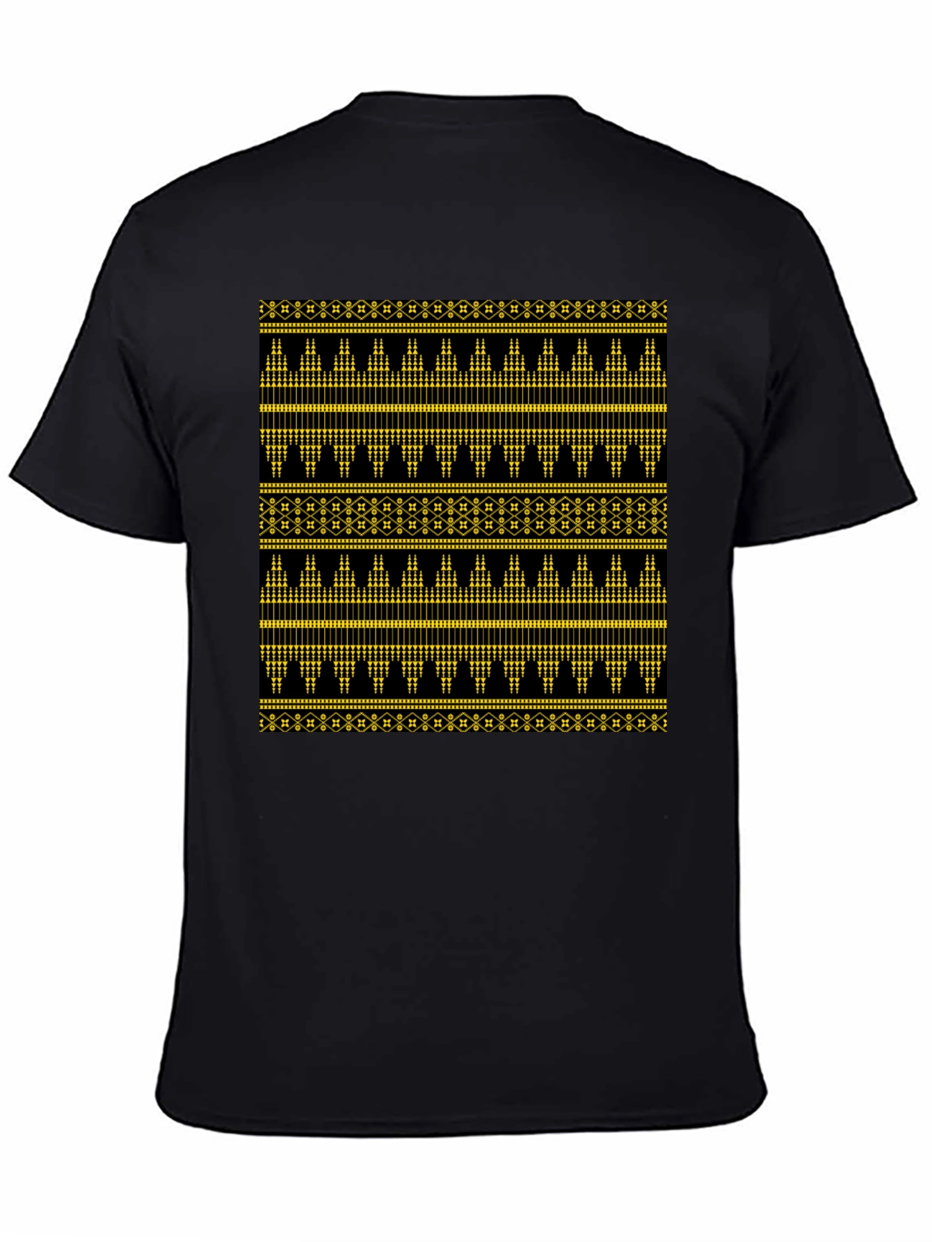 Ethnic Pattern Black T-Shirt