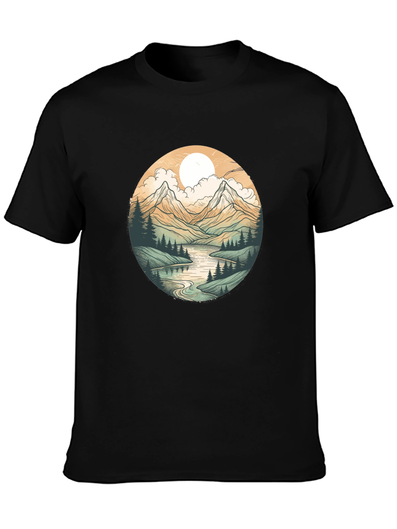 Mountain Vista Graphic Tee - Black