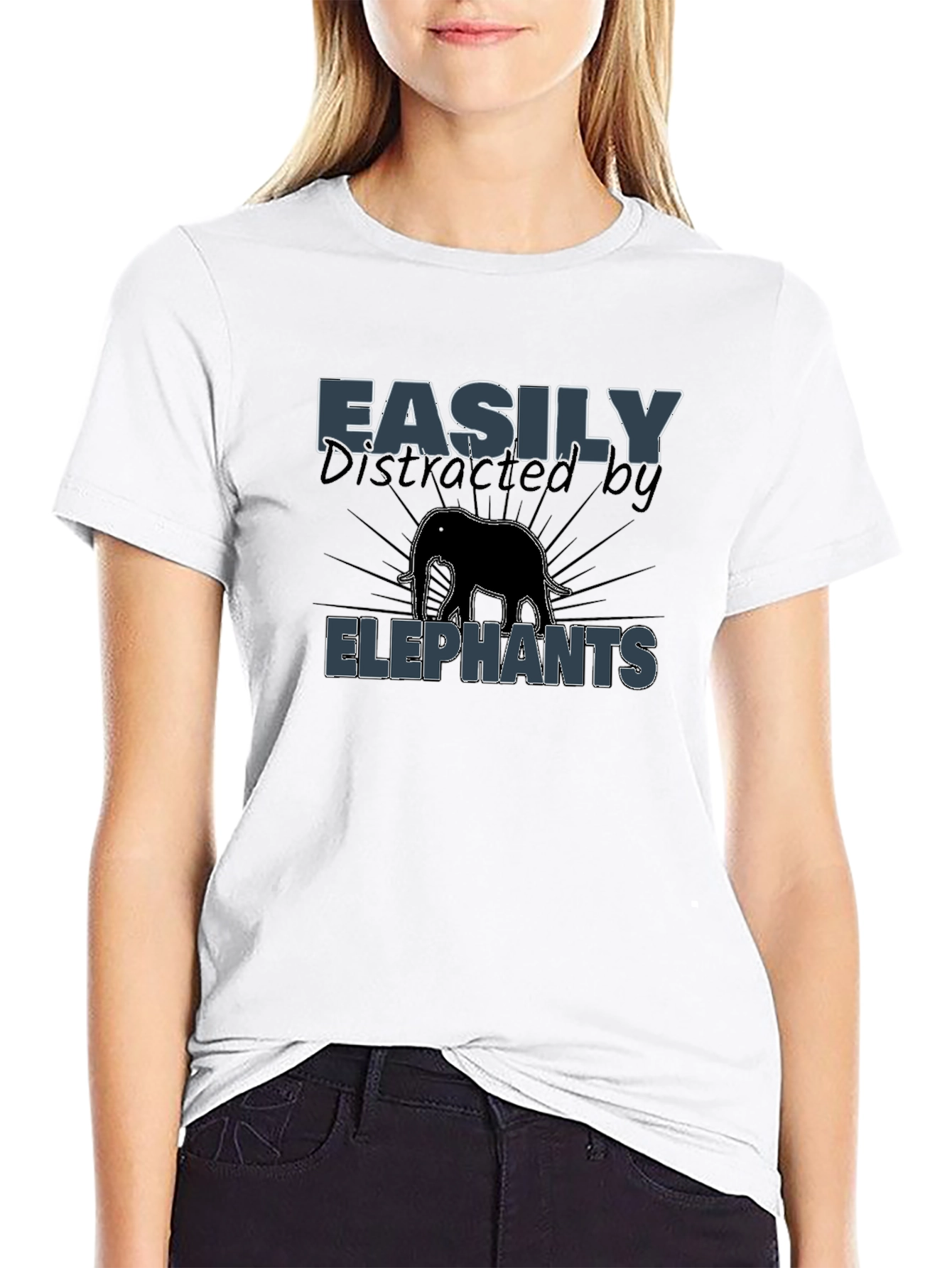 Easily Distracted by Elephants Graphic T-Shirt