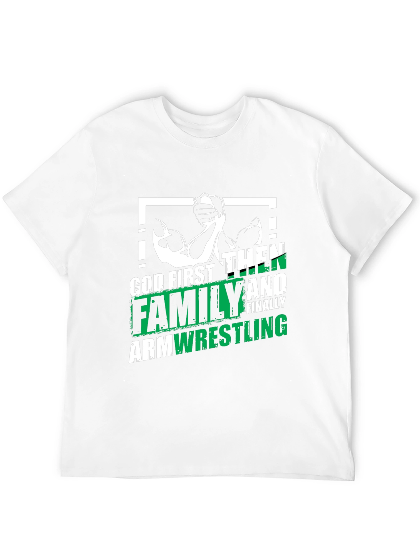 God First Family Armwrestling Graphic Tee