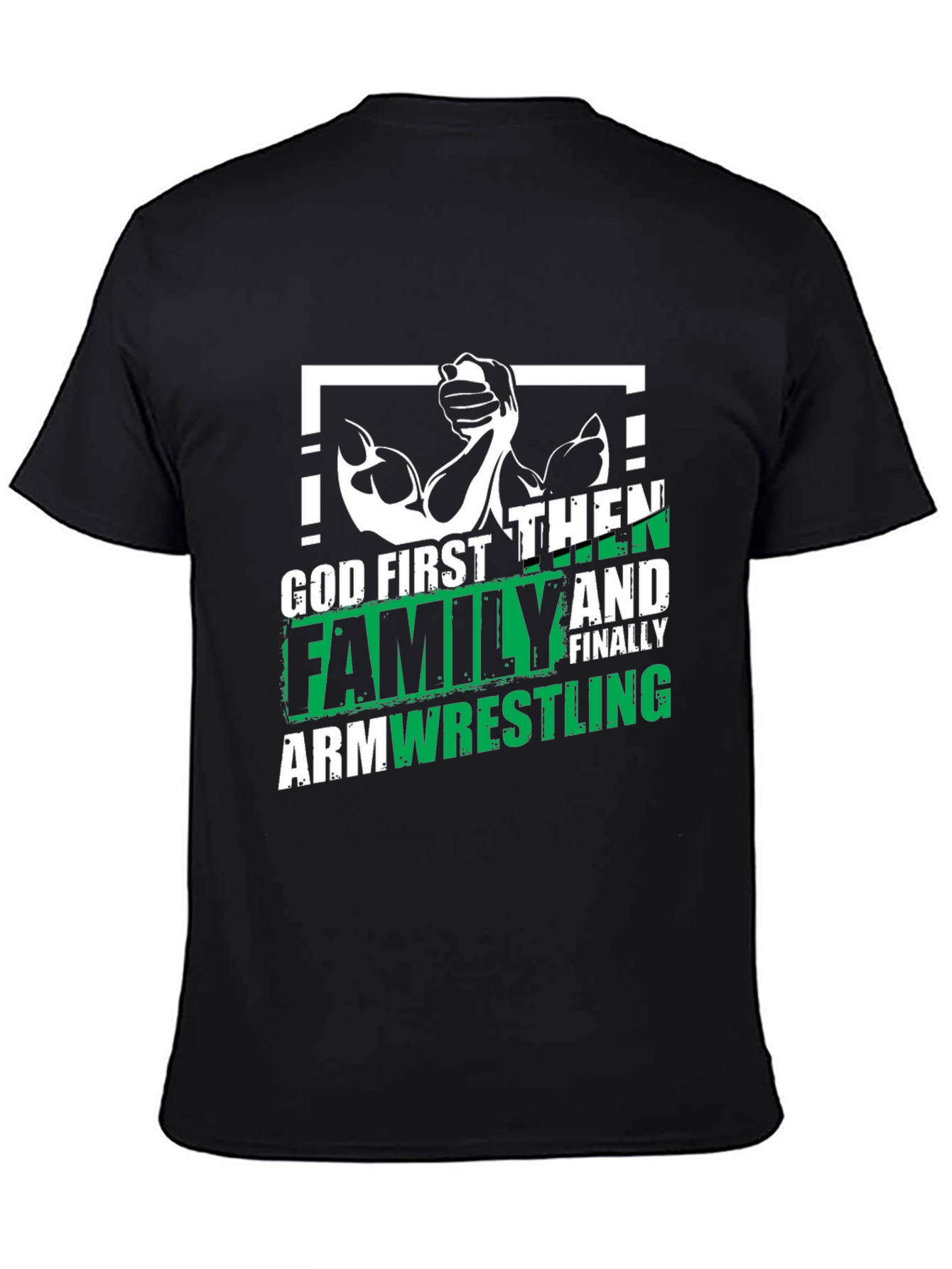 God First Family Armwrestling Graphic Tee