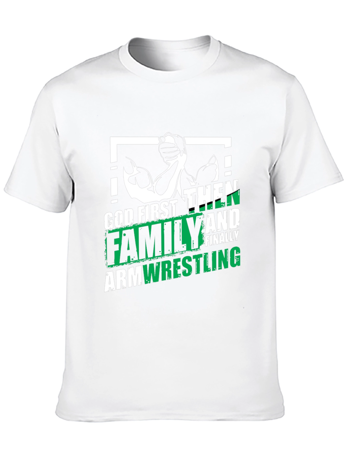 God First Family Armwrestling Graphic Tee