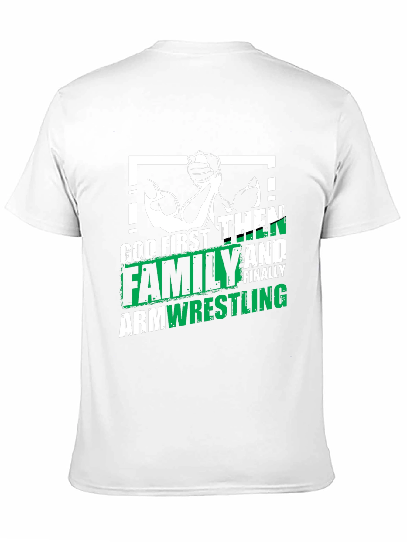 God First Family Armwrestling Graphic Tee