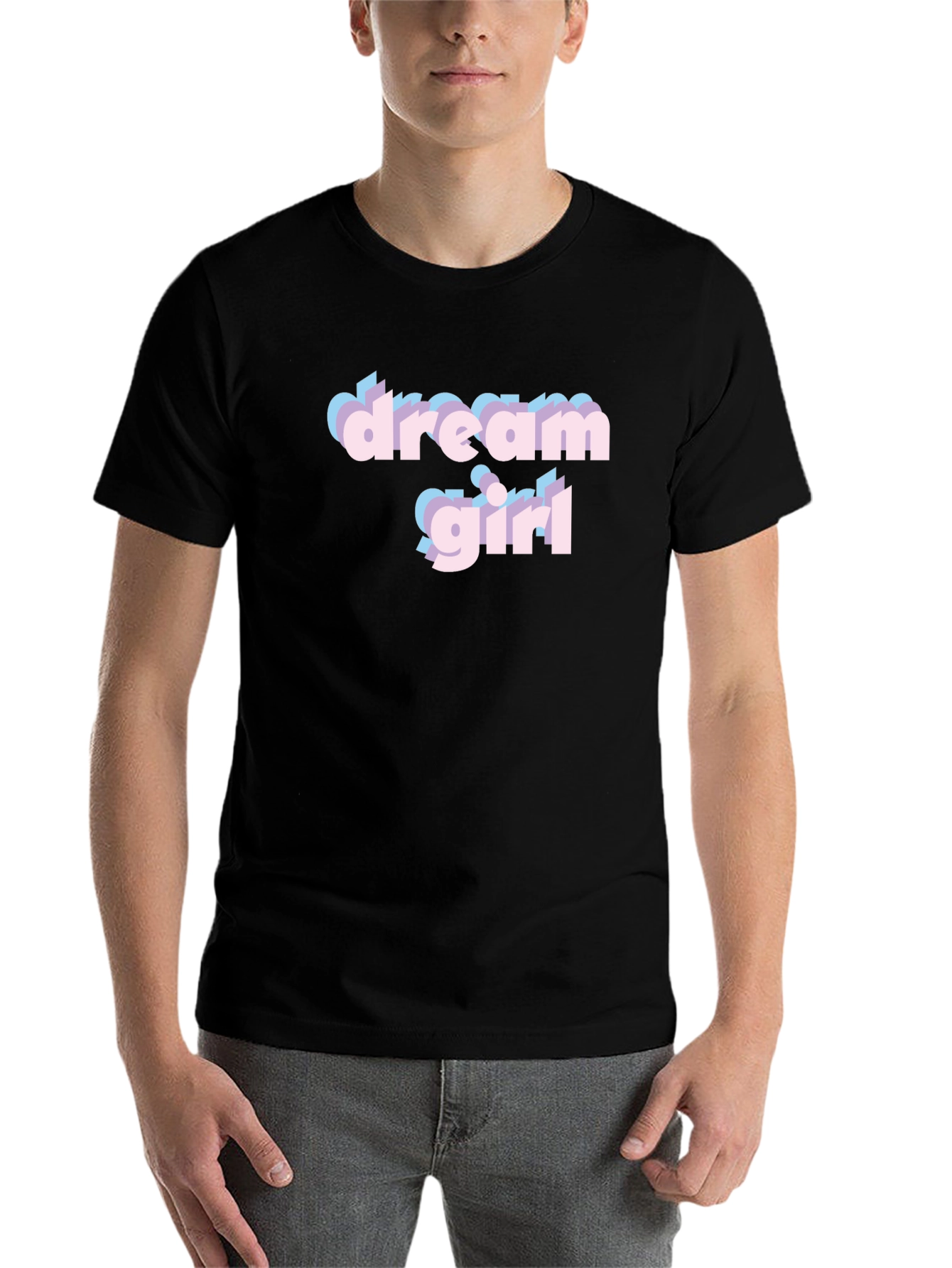 Dream Girl Graphic Tee - Stylish Black Cotton T-Shirt