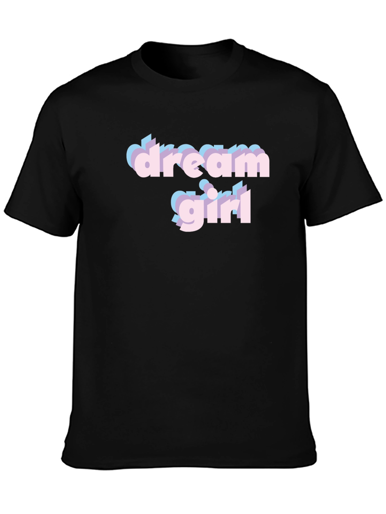 Dream Girl Graphic Tee - Stylish Black Cotton T-Shirt