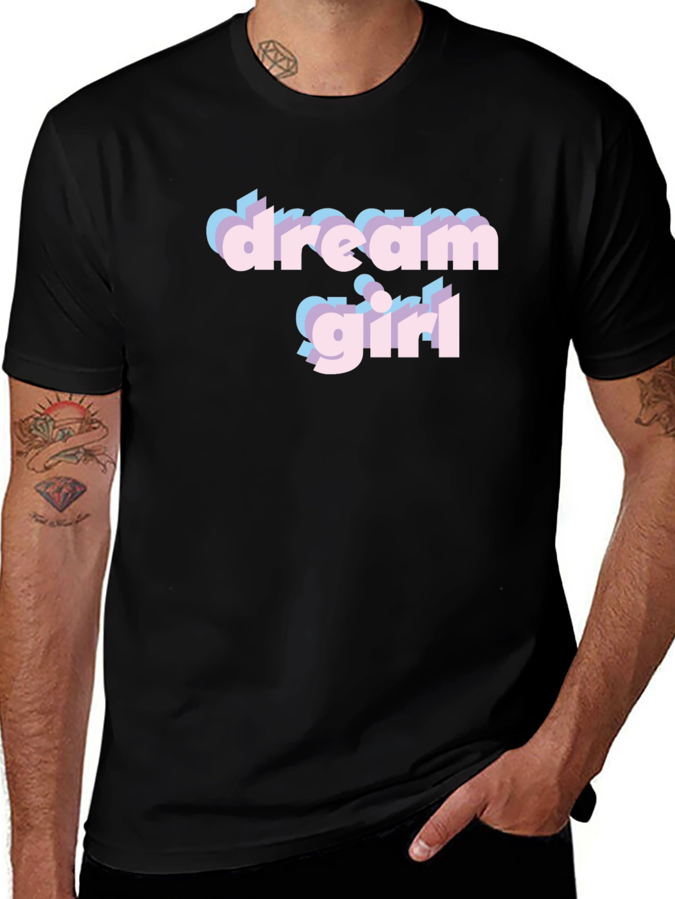 Dream Girl Graphic Tee - Stylish Black Cotton T-Shirt
