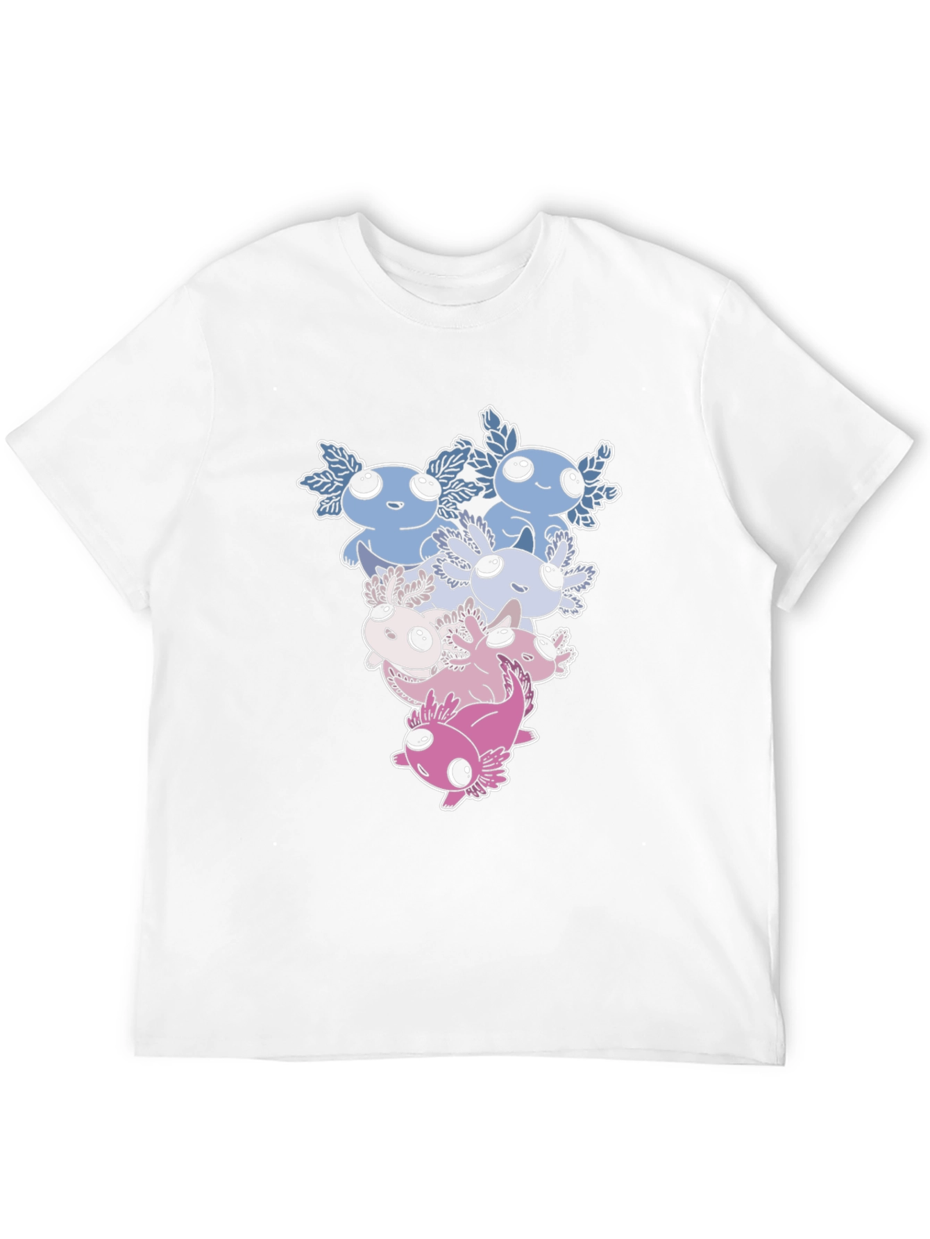 Cute Axolotl Stack Graphic Tee