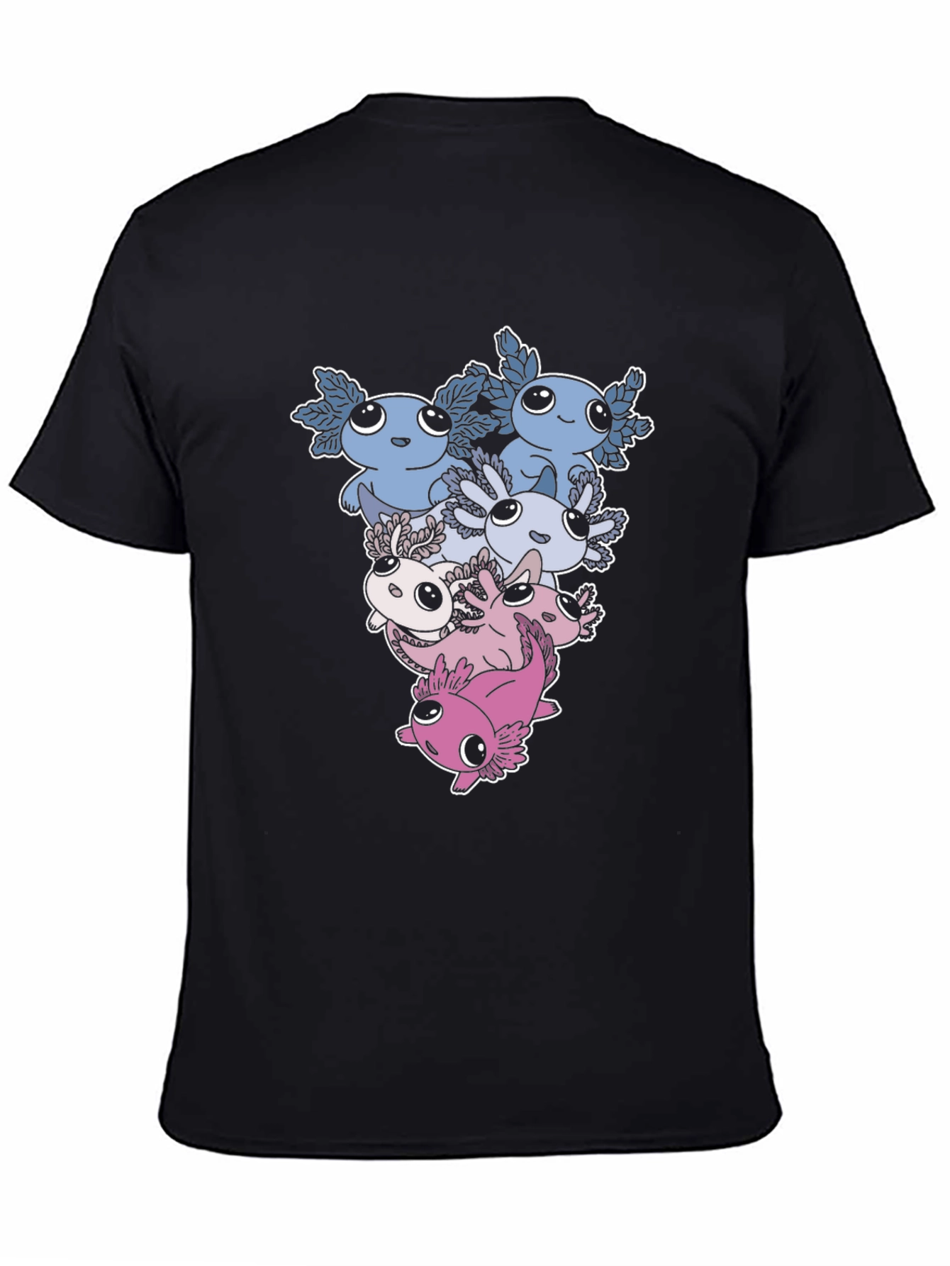 Cute Axolotl Stack Graphic Tee