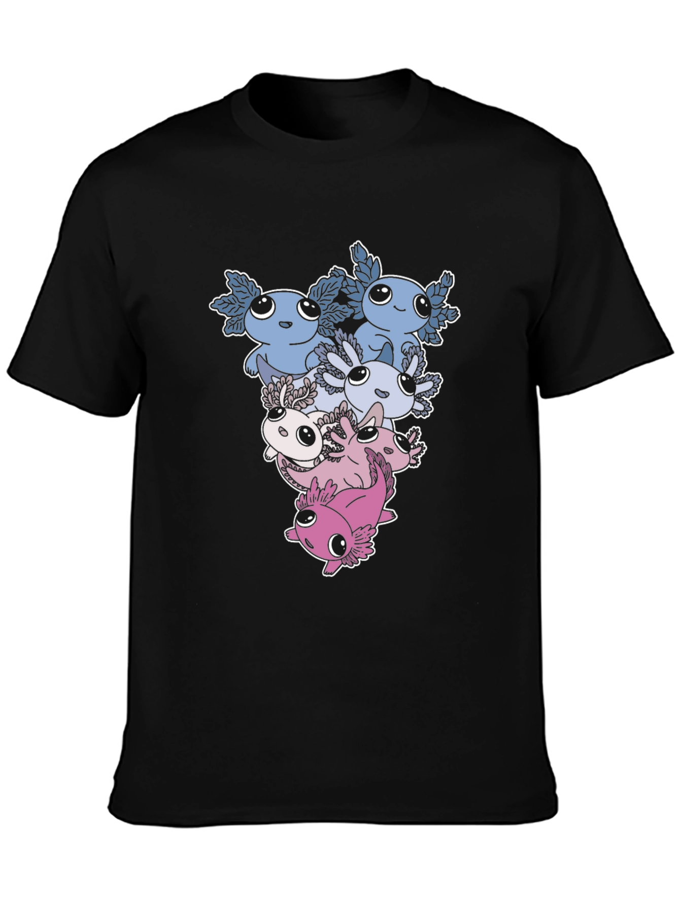Cute Axolotl Stack Graphic Tee