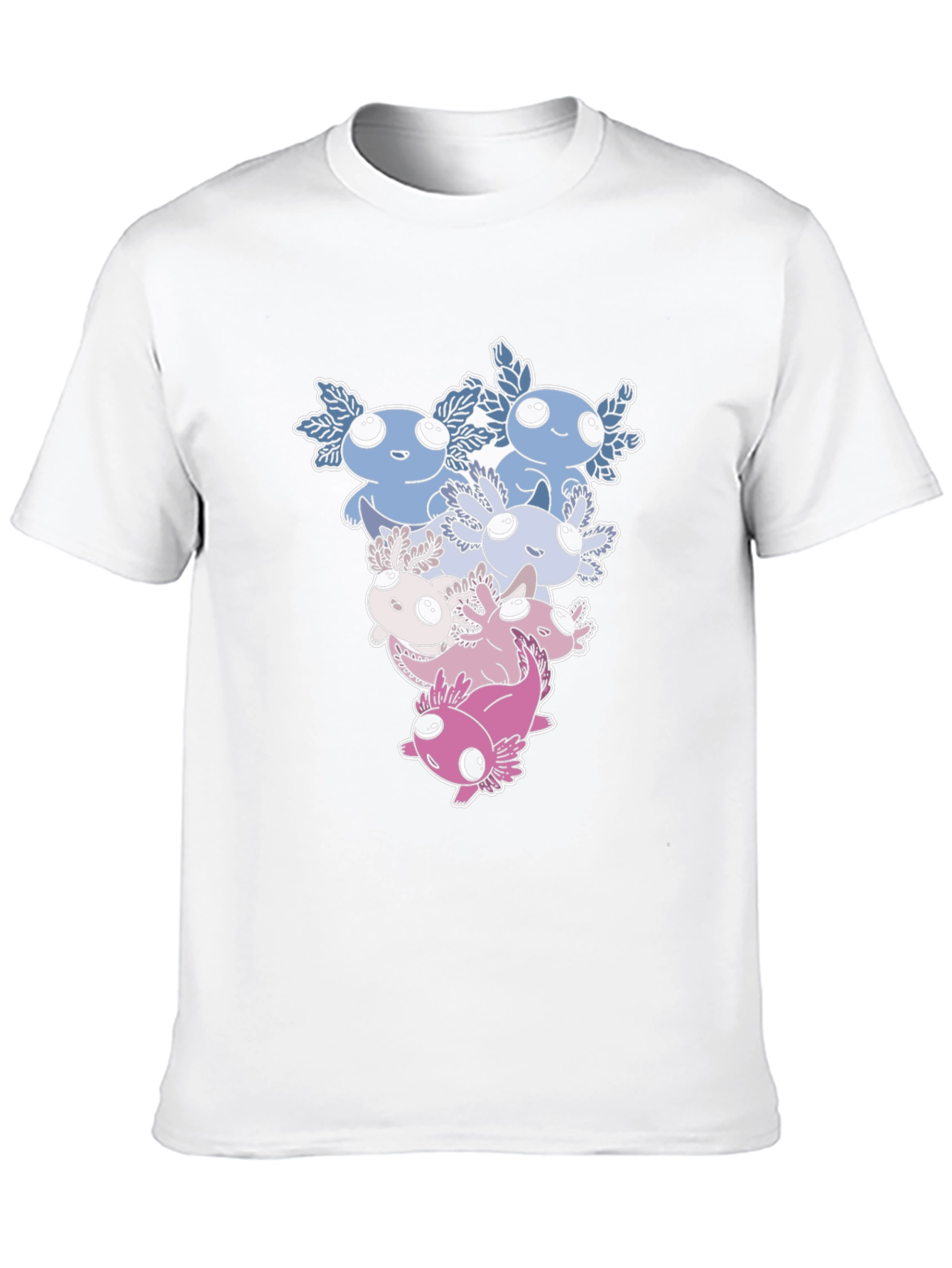 Cute Axolotl Stack Graphic Tee