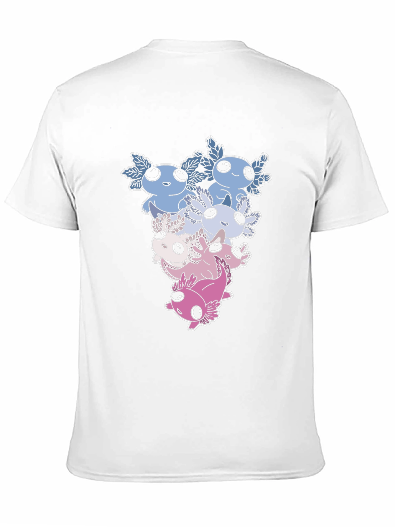 Cute Axolotl Stack Graphic Tee