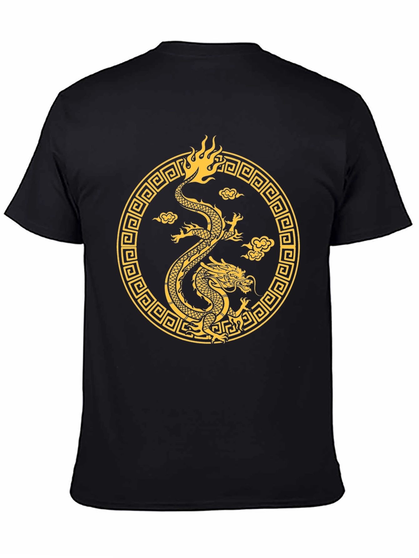 Golden Dragon Graphic Tee - Black