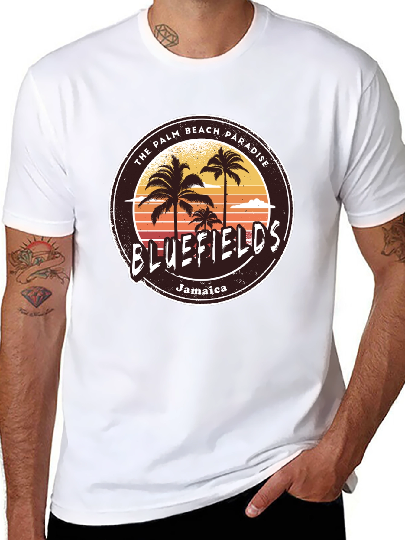 Bluefields Jamaica T-Shirt | Palm Beach Paradise Tee
