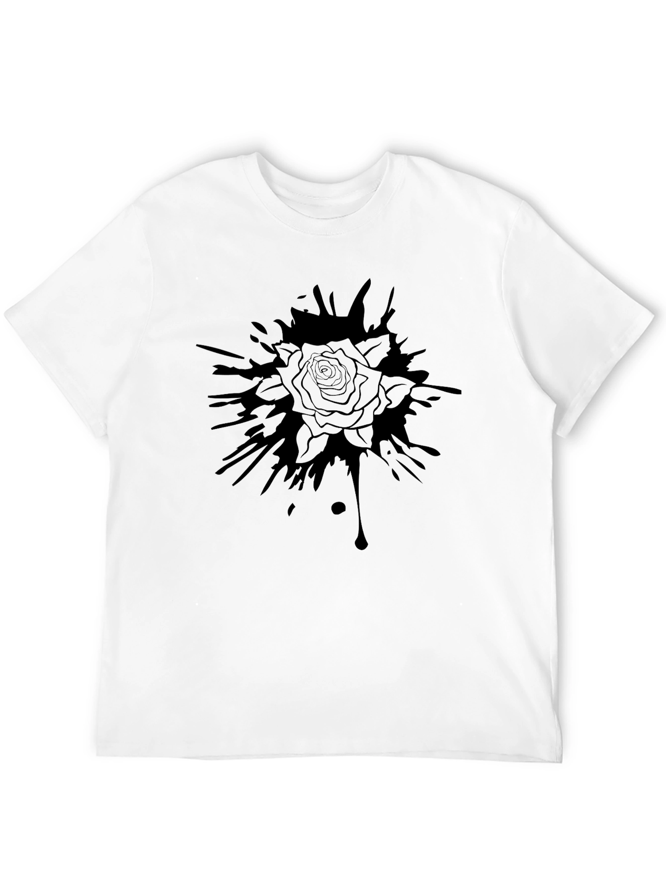 Black Rose Splash Graphic Tee