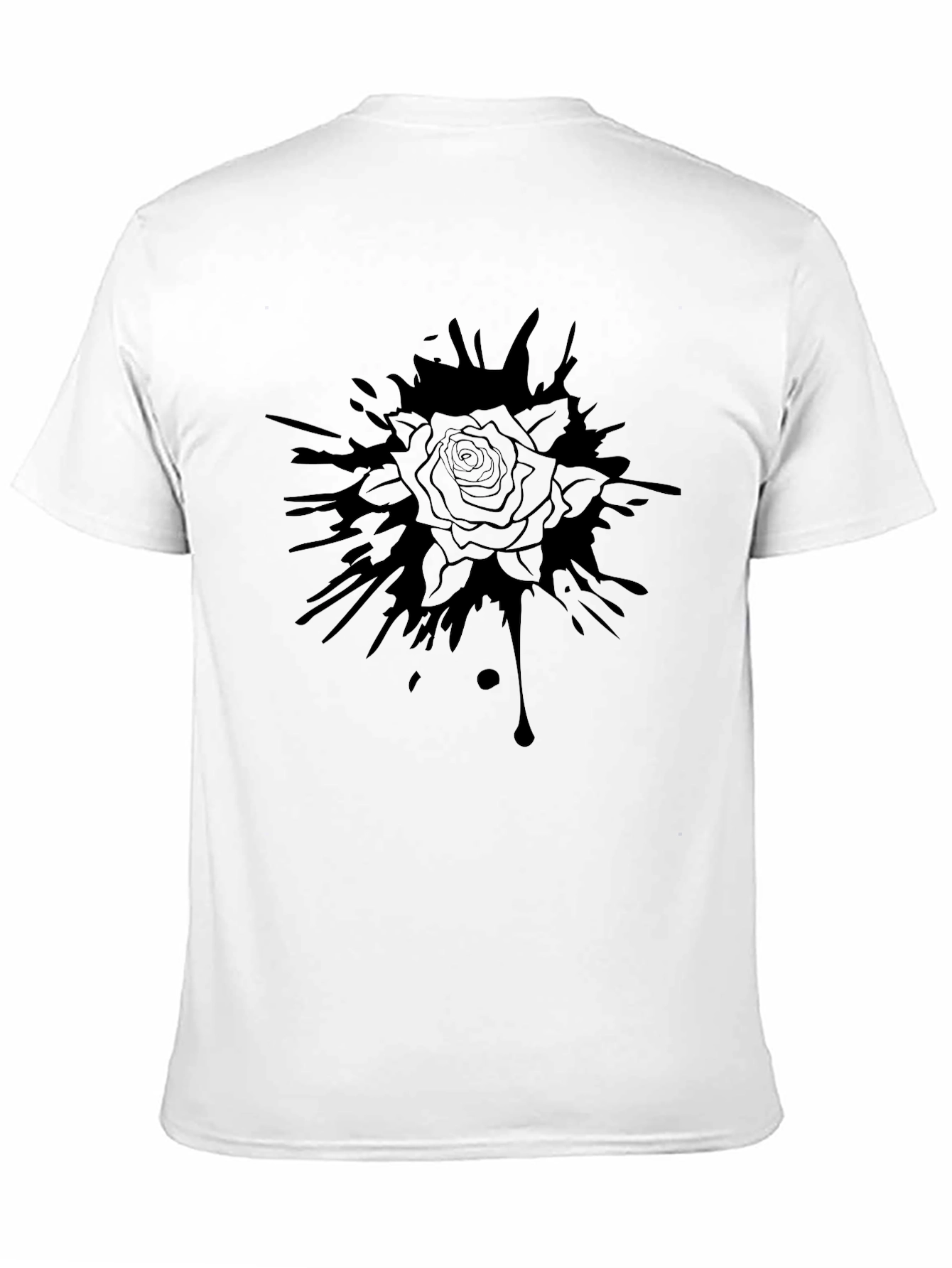 Black Rose Splash Graphic Tee