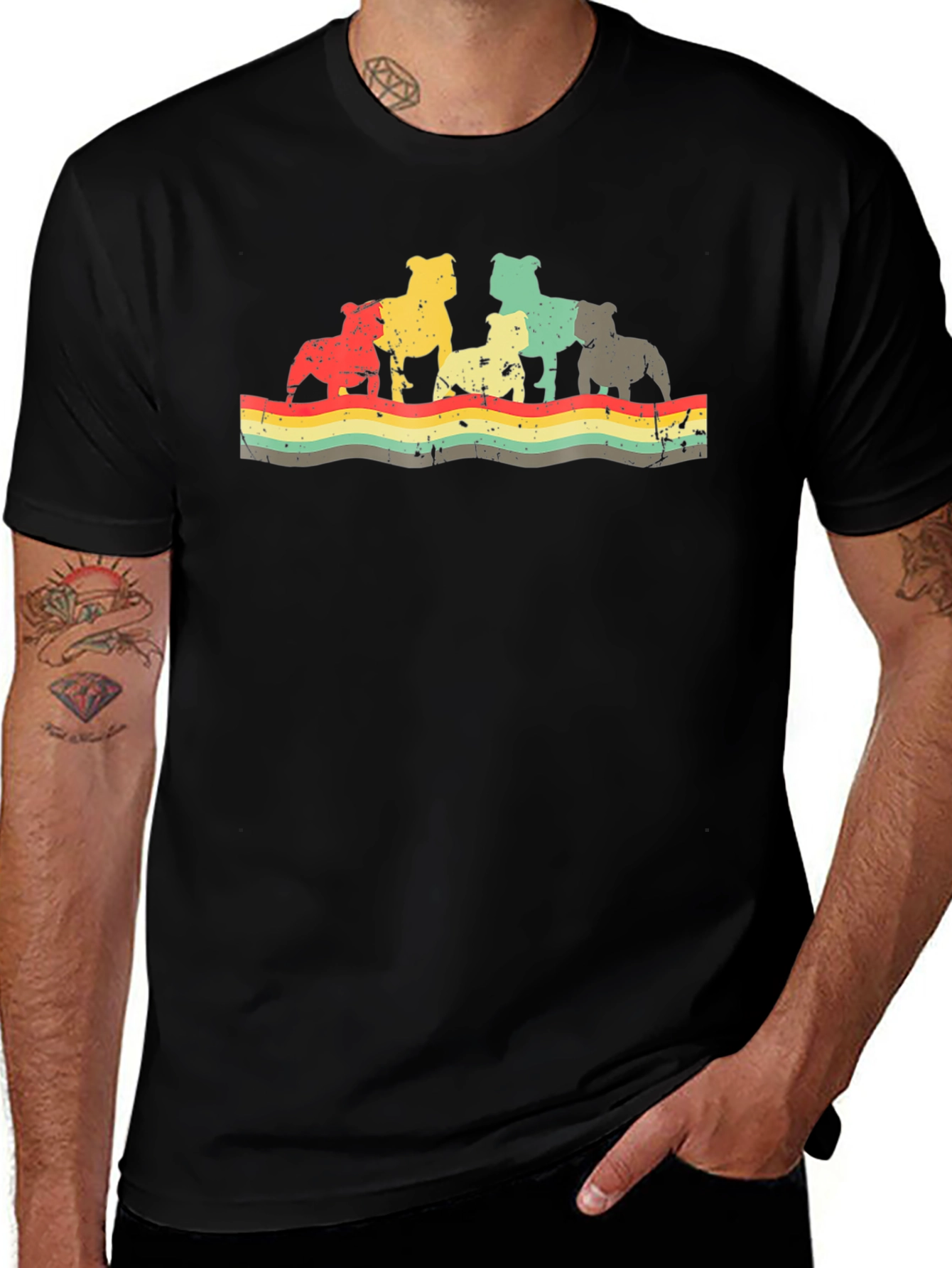 Retro Bulldog Graphic Tee