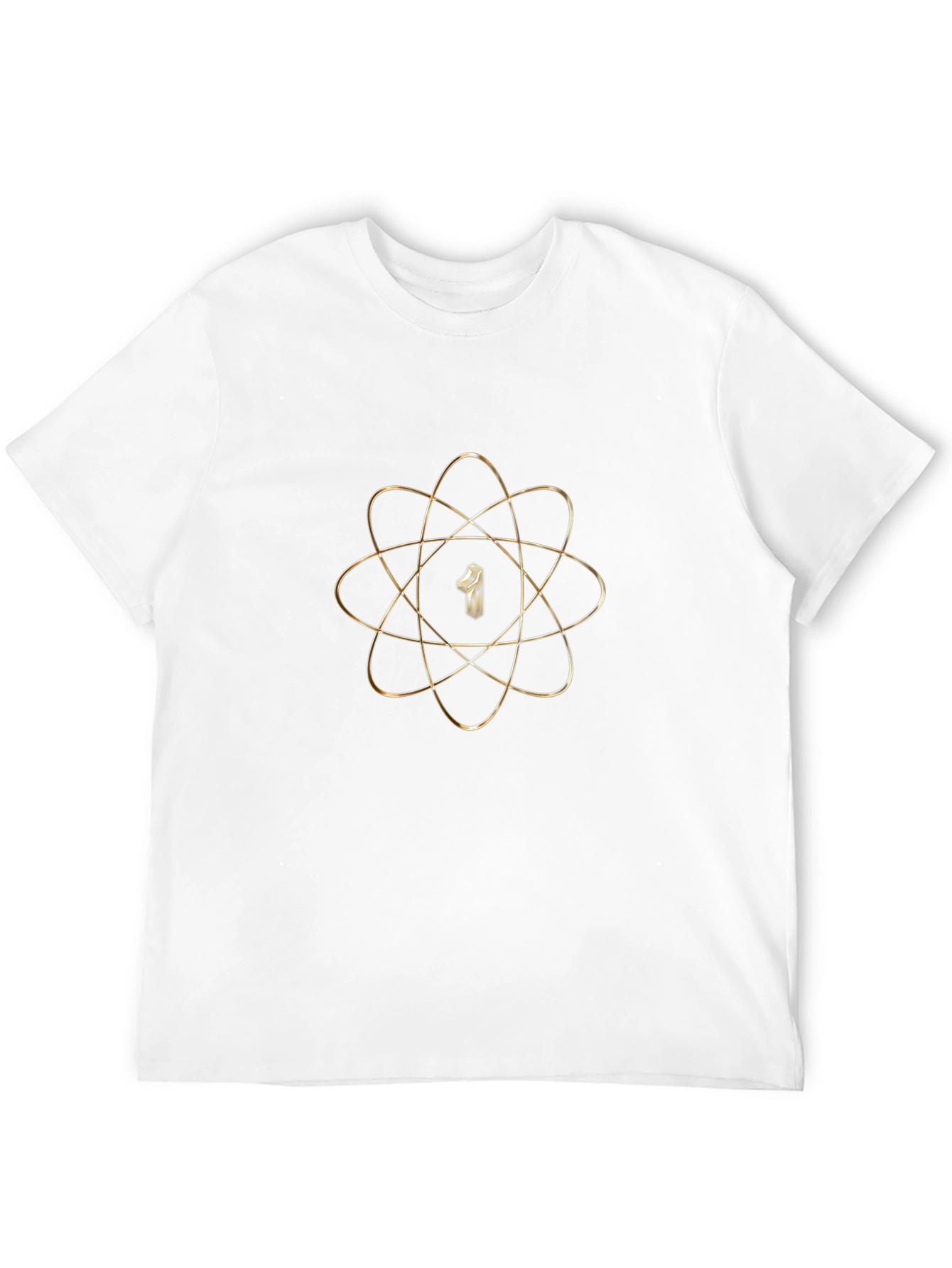Atom Number 1 Graphic Print Black T-Shirt