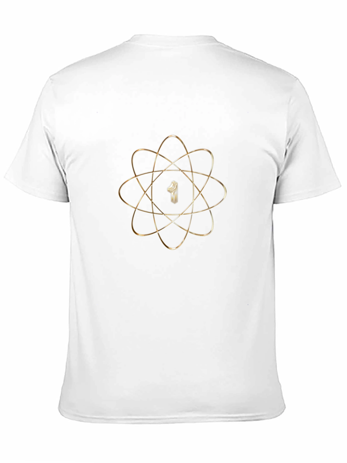 Atom Number 1 Graphic Print Black T-Shirt