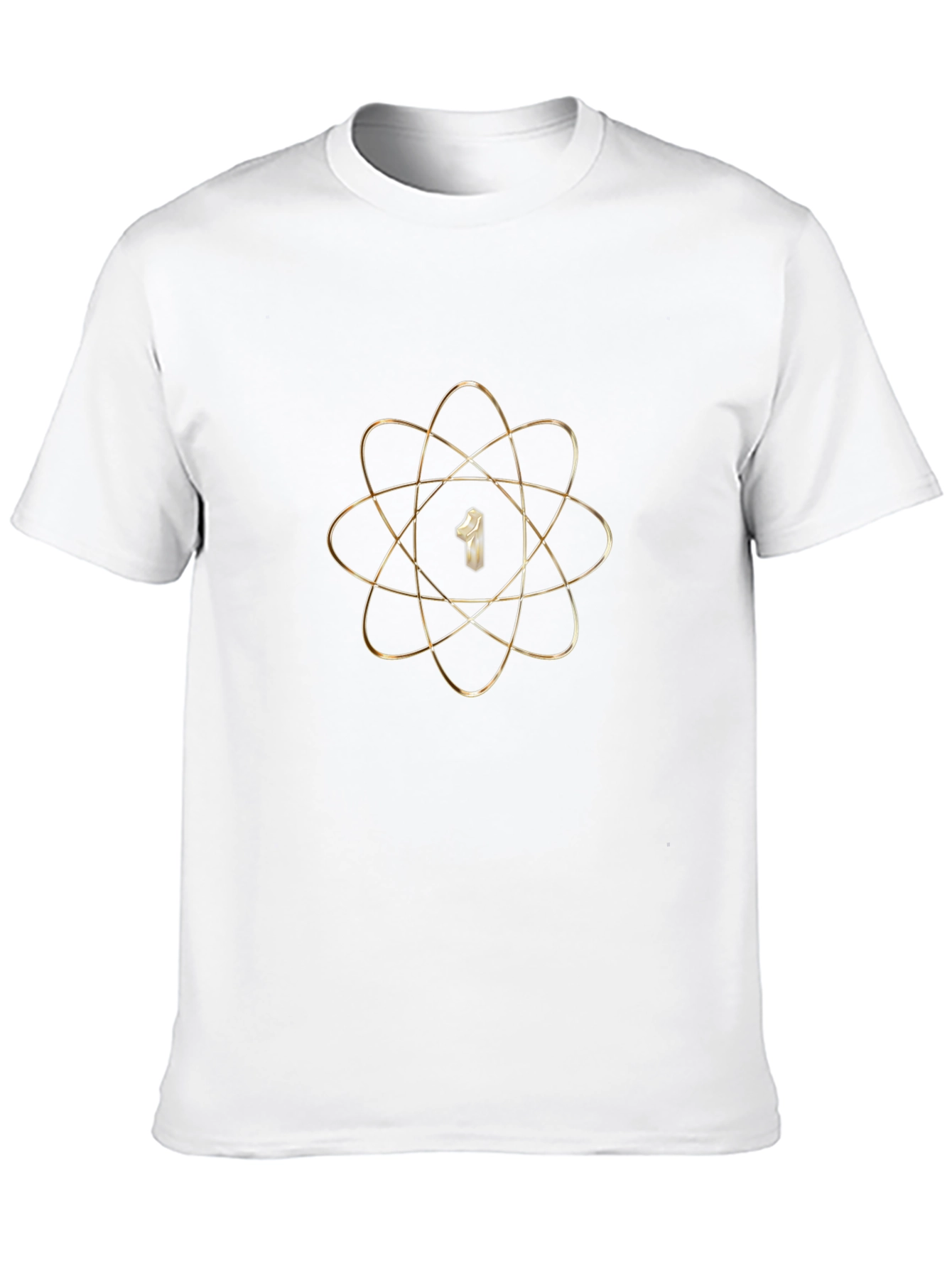 Atom Number 1 Graphic Print Black T-Shirt
