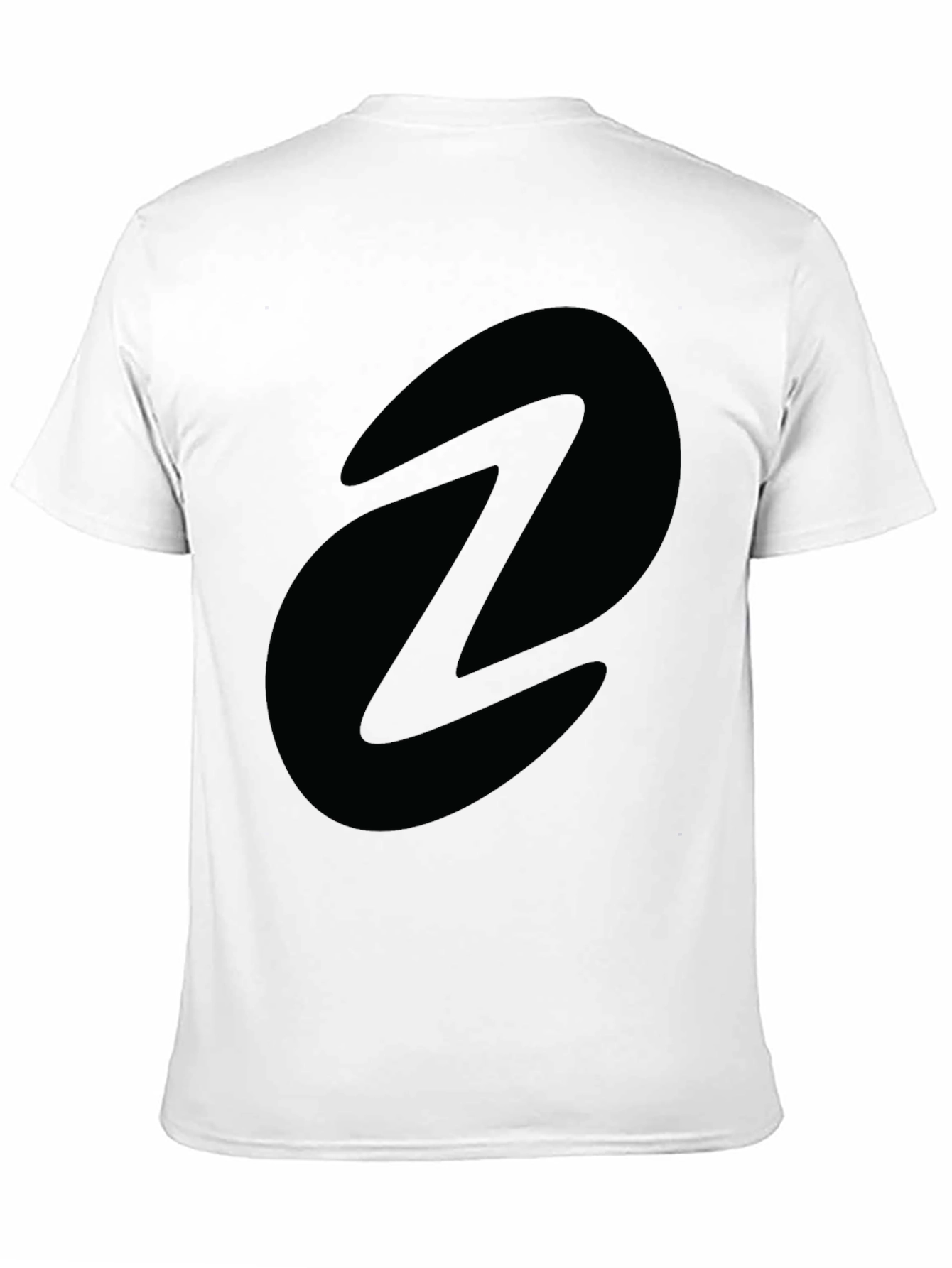 Mens Black Graphic Tee - Abstract Oval Design