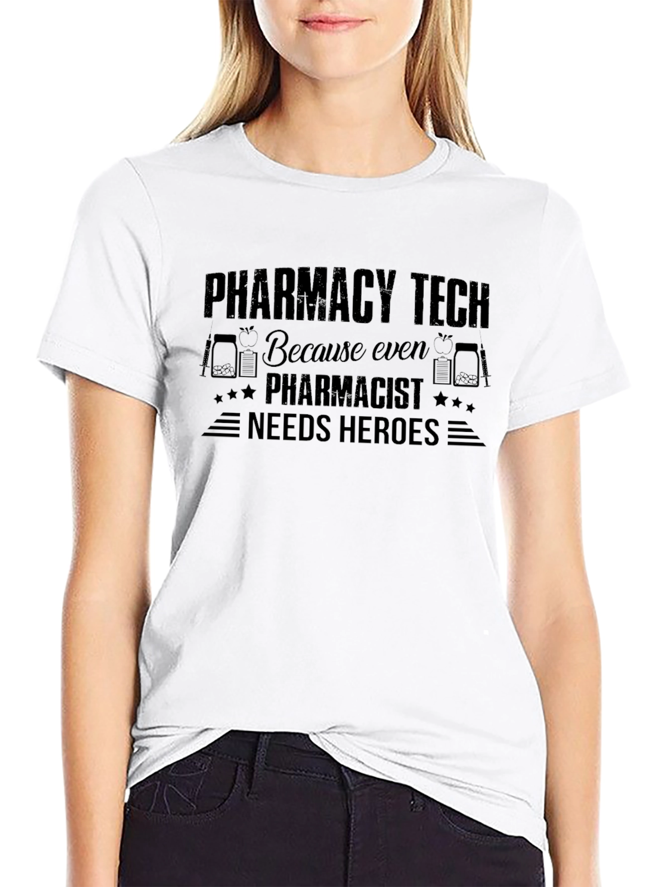Pharmacy Tech Hero T-Shirt - Black
